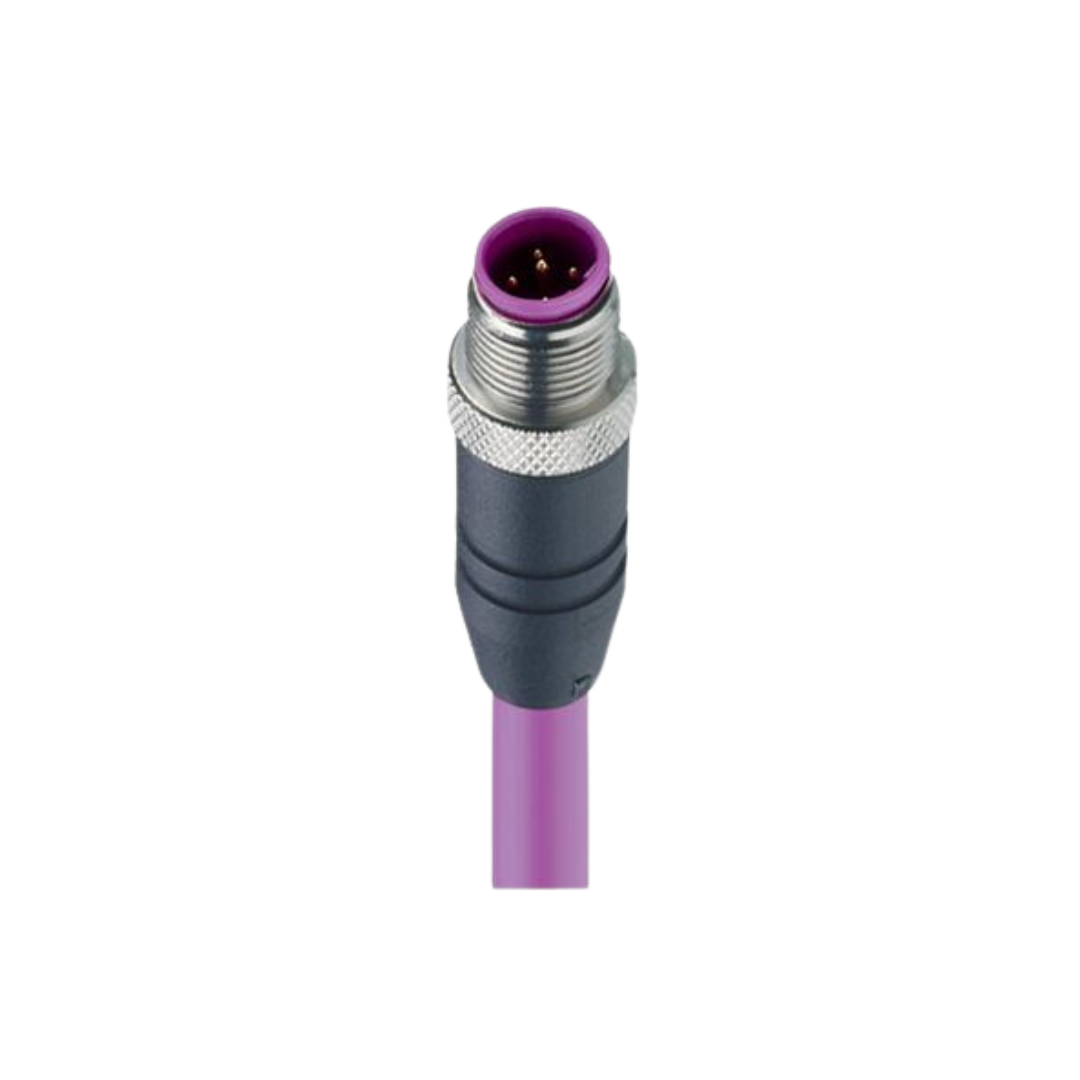 M12 B-coded male PUR violet PROFIBUS